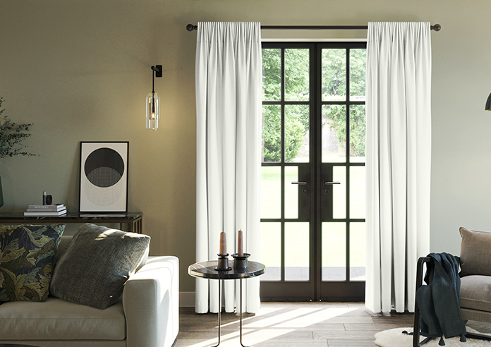 Akoya Faux Silk, Lustre White - Made to Measure Curtains - Image 3